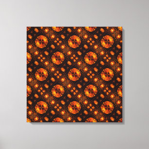 Toile Moderne Bohème Élégant Motif d'Art Abstrait Doré #