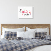 Toile Moderne brillant Boss Girl Black Red Funny World A (Insitu(Chambre))