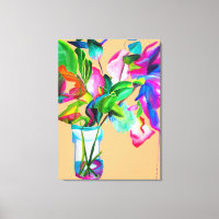 Moderne coloré floral morceau de vie aquarelle Art
