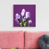 Toile Moderne crocus violet floral tendance numérique de (Insitu(Salon))