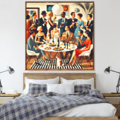 Toile Moderne du milieu du siècle Les intellectuels du M (Insitu(Chambre))