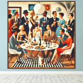 Toile Moderne du milieu du siècle Les intellectuels du M (Insitu (Plancher de Bois))