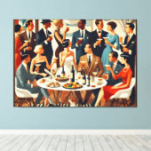 Toile Moderne du Milieu du Siècle Les Intellectuels Mart (Insitu (Plancher de Bois))