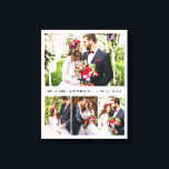 Toile Moderne Elegant 4 Photos Collage Mariage<br><div class="desc">Imprimer Mariage de collection de photos moderne 4</div>