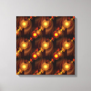 Toile Moderne Élégant Bohème Doré Motif d'Art Abstrait #