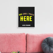 TOILE MODERNE ET MODERNE PERSONNALISABLE NOIR VÉRIFIÉ (Insitu(Salon))