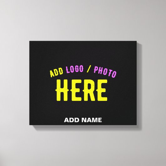 TOILE MODERNE ET MODERNE PERSONNALISABLE NOIR VÉRIFIÉ (Recto)