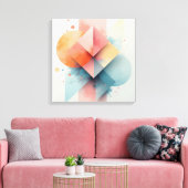 Toile moderne géométrique Abstraite. (Insitu(Salon))