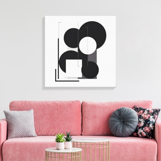 Toile moderne géométrique Abstraite (Insitu(Salon))