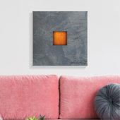 Toile Moderne Grise Ardoise et Or — Style Stuc (Insitu(Salon))