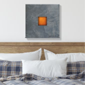 Toile Moderne Grise Ardoise et Or — Style Stuc (Insitu(Chambre))