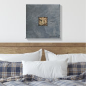 Toile Moderne Grise Ardoise - Style Pollock (Insitu(Chambre))