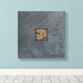 Toile Moderne Grise Ardoise - Style Pollock (Insitu (Plancher de Bois))