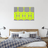 Toile Moderne Lime Green Gris Abstrait Custom Canvas Art (Insitu(Chambre))