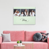 Toile Moderne Meilleure Maman Élégant Script 3 Photo (Insitu(Salon))