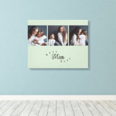 Toile Moderne Meilleure Maman Élégant Script 3 Photo (Insitu (Plancher de Bois))