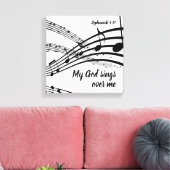 Toile Moderne MON DIEU CHANTE SUR MOI Christian (Insitu(Salon))