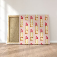 Moderne Pastel rose & rouge Motif à lèvres