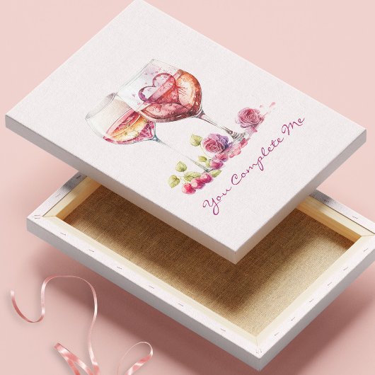 Toile Moderne Romantique mignon Coeur Rouge Valentines J