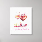 Toile Moderne Romantique mignon Coeur Rouge Valentines J (Recto)