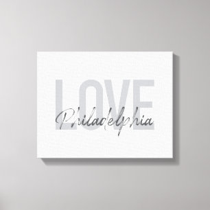 Toile Moderne, simple, cool, design Amour Philadelphie