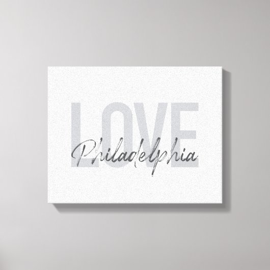 Toile Moderne, simple, cool, design Amour Philadelphie (Recto)