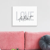 Toile Moderne, simple, cool, design urbain Amour Detroit (Insitu(Salon))