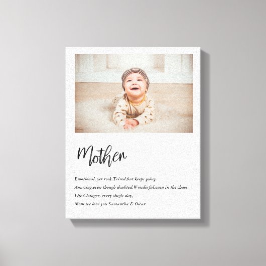 Toile Moderne Simple Meilleure Mère Jamais Meilleure Bea (Recto)