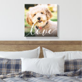 Toile Moderne simple script amour photo mémorial animal (Insitu(Chambre))