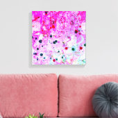 Toile Moderne tendance Art Abstrait rose rouge vert (Insitu(Salon))