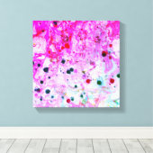 Toile Moderne tendance Art Abstrait rose rouge vert (Insitu (Plancher de Bois))