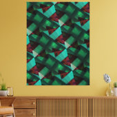 Toile Moderne -Vert -Brown-Très Nice (Insitu(Salon))