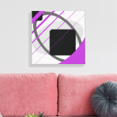 Toile moderne violette grise noire blanche envelop (Insitu(Salon))