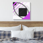 Toile moderne violette grise noire blanche envelop (Insitu(Chambre))
