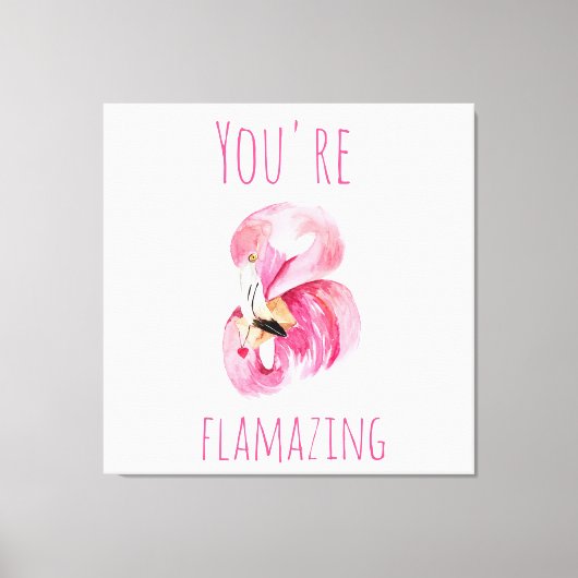 Toile Moderne Vous Flamazirez Beauté Flamant rose rose (Recto)