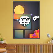 Toile Moderniste Neuralité Synthwave (Insitu(Salon))