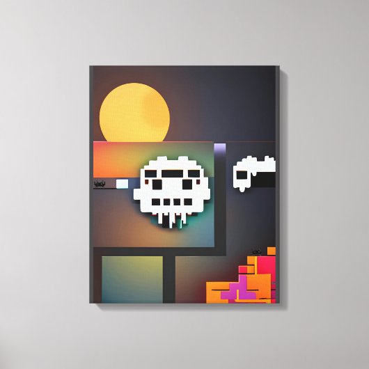 Toile Moderniste Neuralité Synthwave (Recto)
