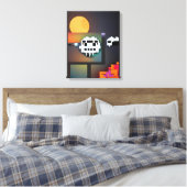 Toile Moderniste Neuralité Synthwave (Insitu(Chambre))