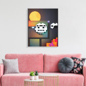 Toile Moderniste Neuralité Synthwave (Insitu(Salon))
