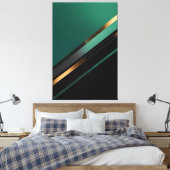 Toile Modernité en vert et or (Insitu(Chambre))