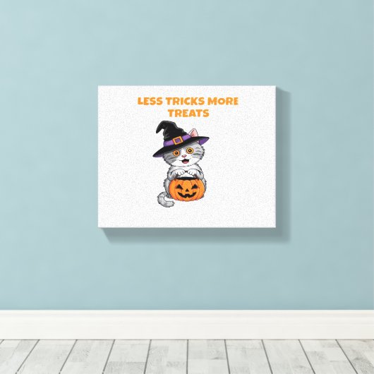 Toile Moins De Trucs Plus De Traitements Cadeaux Hallowe (Insitu (Plancher de Bois))