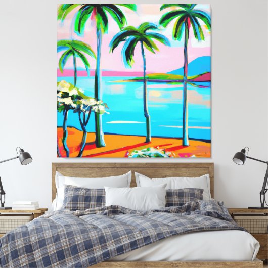 Toile Mokuauia (île aux chèvres) vue art Oahu (Insitu(Chambre))