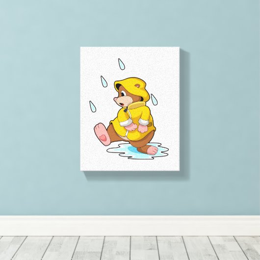 Toile Mole à la pluie avec Raindrops (Insitu (Plancher de Bois))