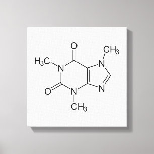 Toile Molécule de caféine Chimie Café Atomes