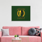 Toile Molon Labe Laurels Spartan Forest Décor vert (Insitu(Salon))