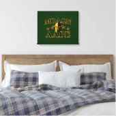 Toile Molon Labe Spartan Warrior 5 étoiles vert (Insitu(Chambre))