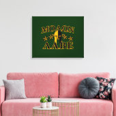 Toile Molon Labe Spartan Warrior 5 étoiles vert (Insitu(Salon))