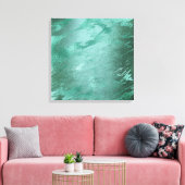 Toile Molten Jade | Marbre de luxe Emerald Green (Insitu(Salon))