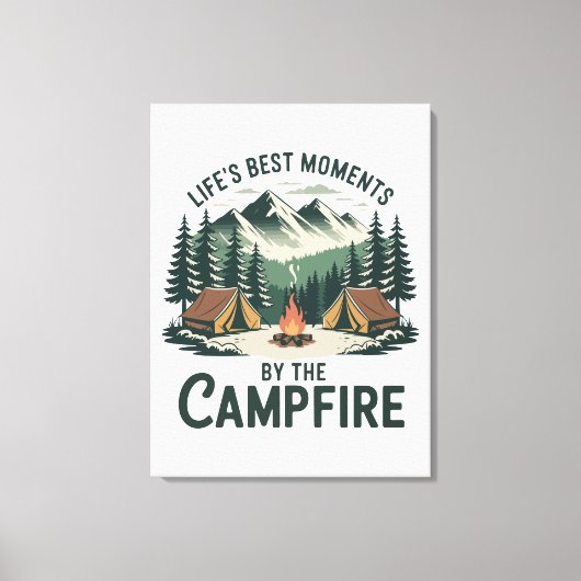 Toile Moments au feu de camp (Recto)