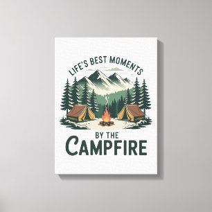 Toile Moments au feu de camp
